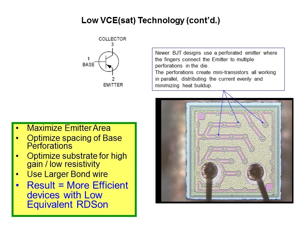 Low Vce sat BJT Power Savings Slide 22