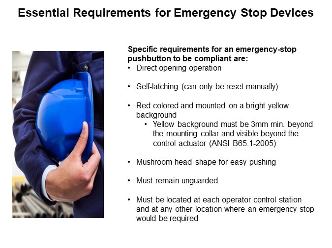 Image of Omron Emergency Stop Switches - Requirements