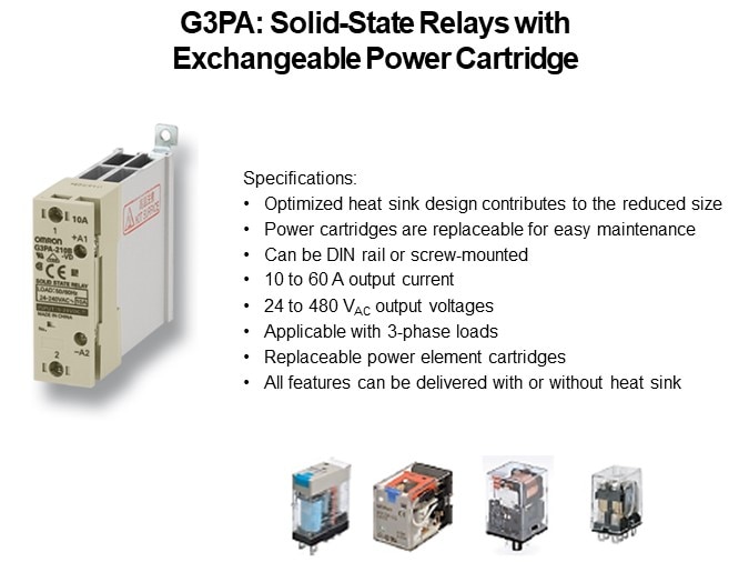 G3PA: Solid-State Relays with Exchangeable Power Cartridge