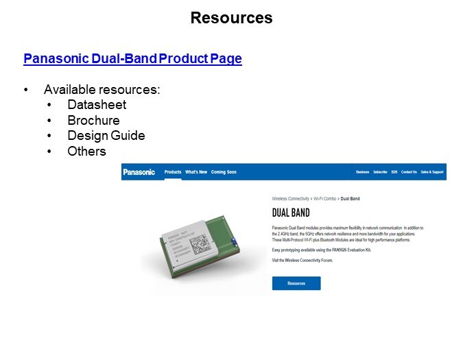 Image of Panasonic PAN9026 Wi-Fi Dual Band Module - Slide6