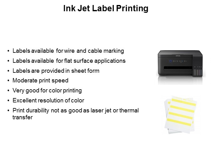 Ink Jet Label Printing