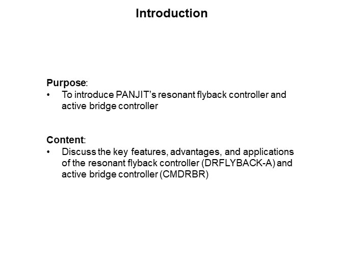 Image of PANJIT Power Management IC - Resonant Flyback Controller and Active Bridge Controller - Introduction