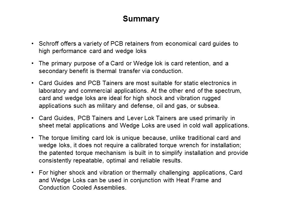 PCB Retainer Overview Slide 17