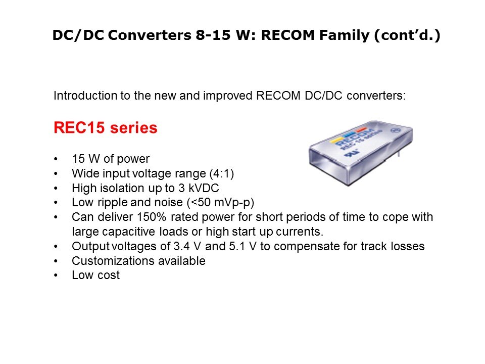 8-15 Watts DC/DC Converters Slide 10