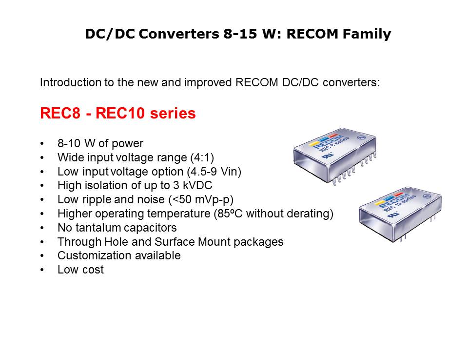 8-15 Watts DC/DC Converters Slide 9