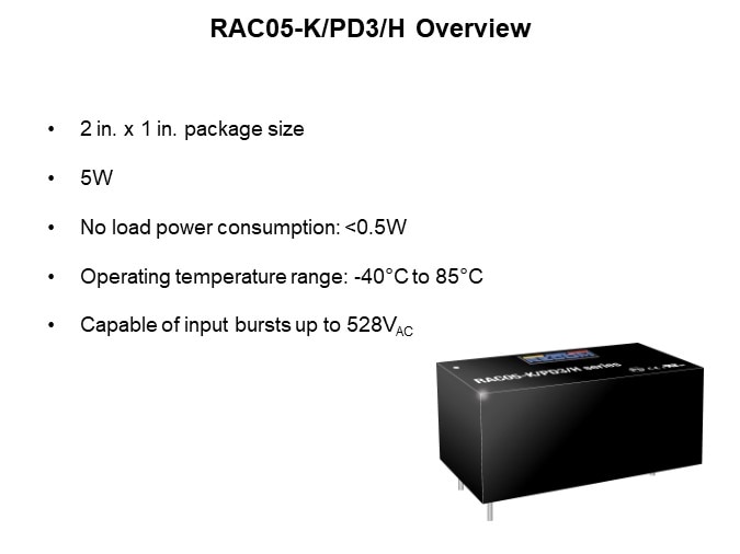 Image of RECOM Power RAC05-K/PD3 AC/DC Converter - Overview