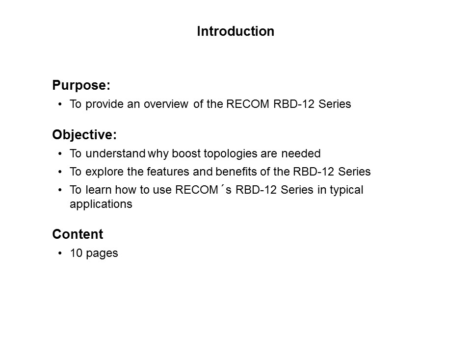 RBD-12 Series Overview Slide 1