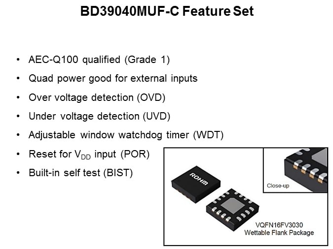 BD39040MUF-C Feature Set