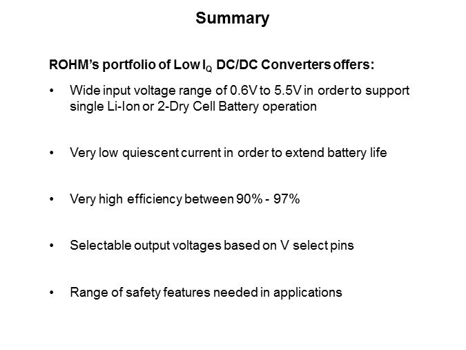Image of ROHM Semiconductor Low IQ DC/DC Converters - Slide11