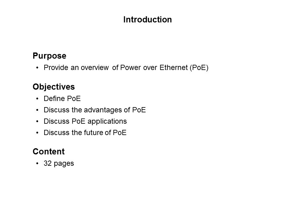 Power over Ethernet Slide 1