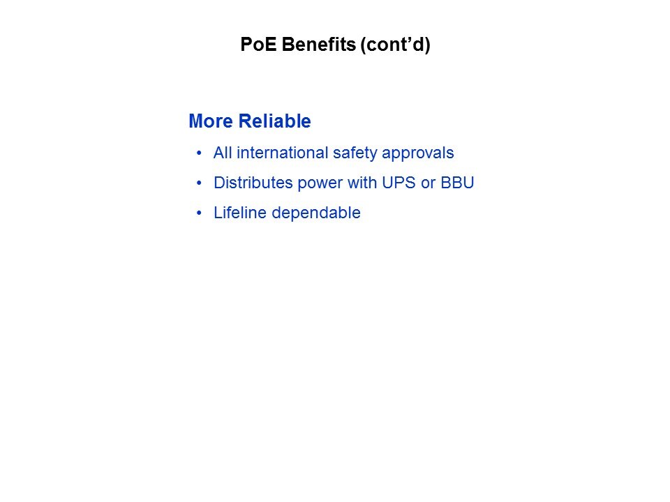 Power over Ethernet Slide 16