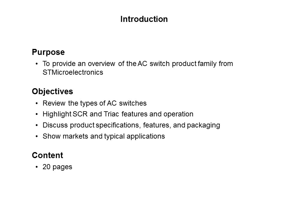 AC Switches Family - Part 1 Slide 1