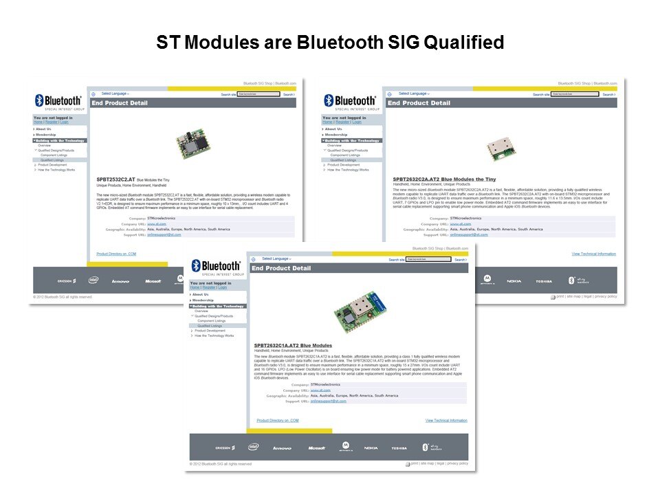 Bluetooth Modules and Turnkey Solutions Slide 14