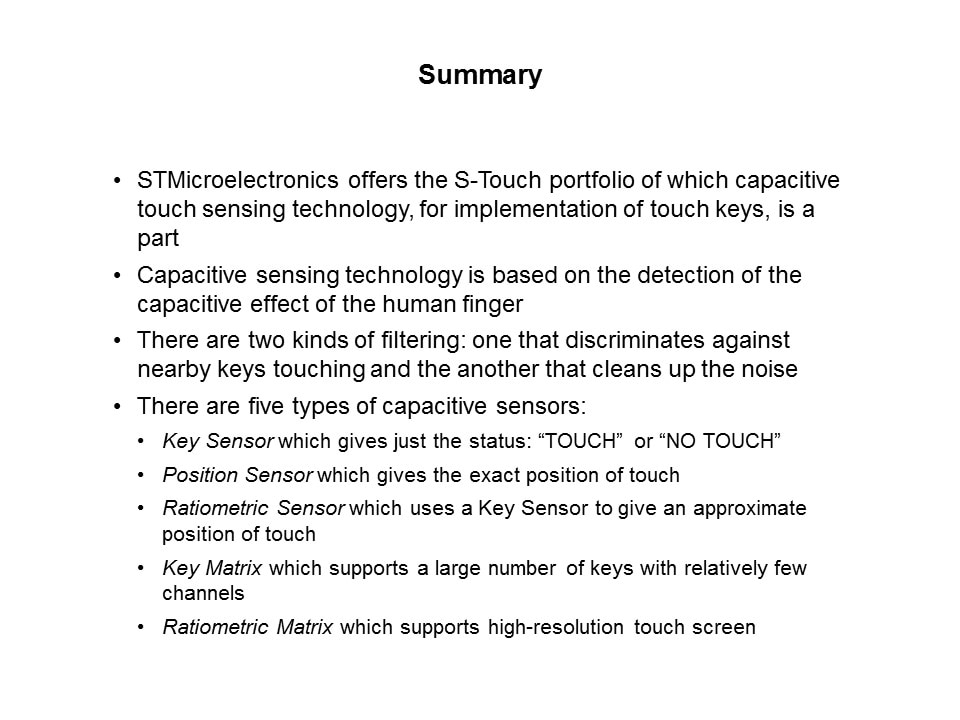 Capacitive Touch Sensing Solutions Slide 42