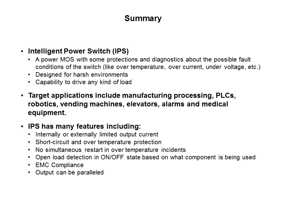 Intelligent Power Switches Slide 34