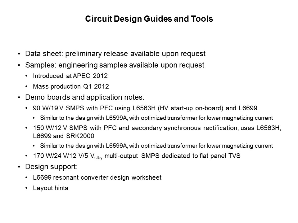 L6699 LLC Resonant Half-bridge Controller IC Slide 22