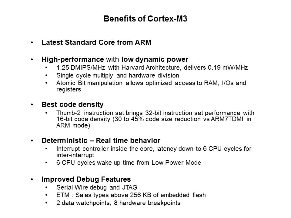 STM32 Cortex-M3 32-bit Microcontrollers Slide 5