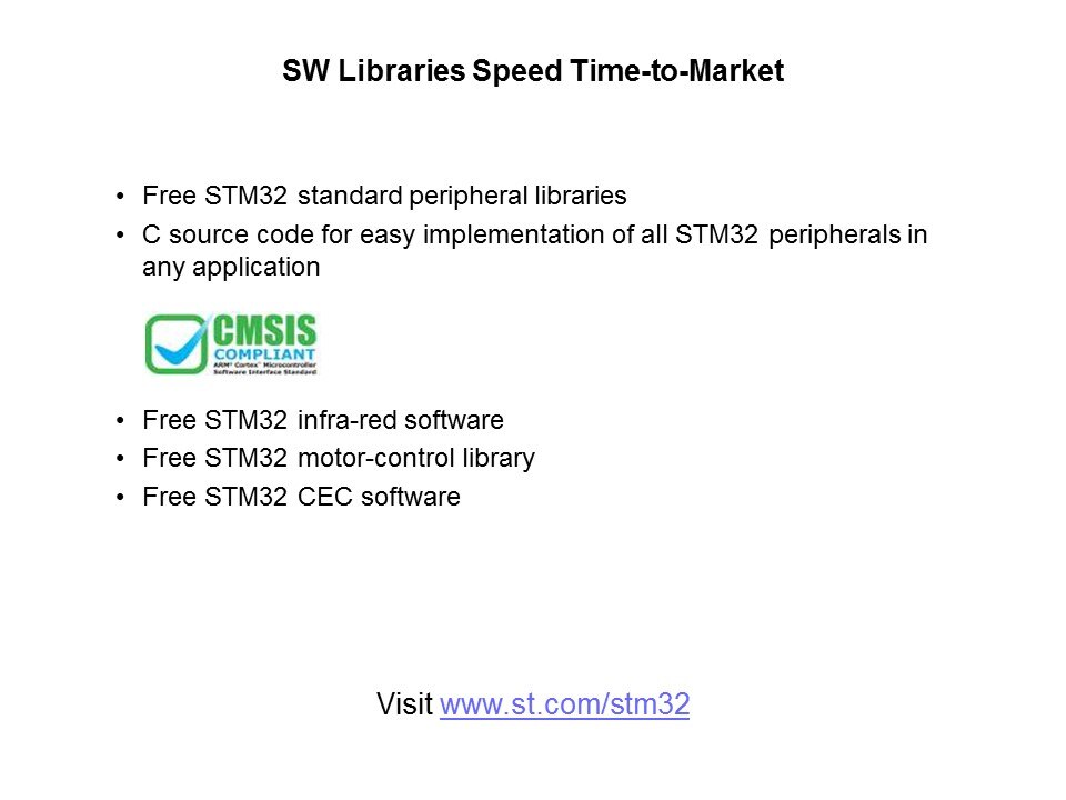 STM32 F0 Series Entry-Level Cortex-M0 32-bit MCUs Slide 12