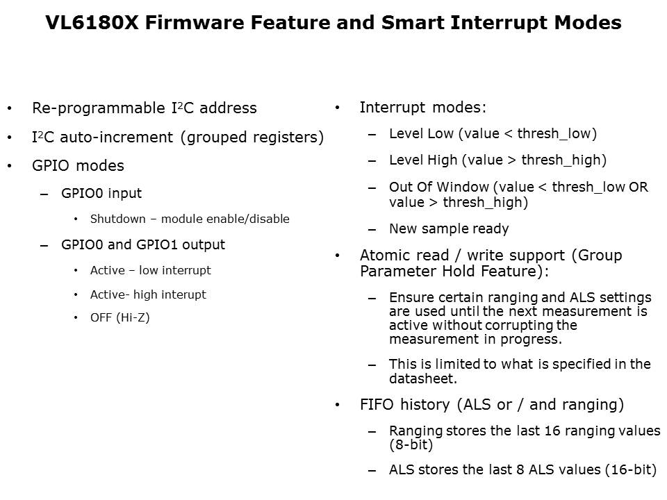 VL6180X FlightSense Slide 20