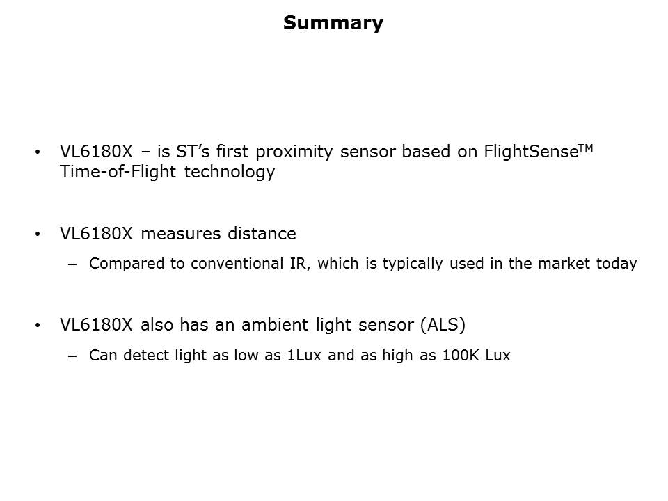 VL6180X FlightSense Slide 27