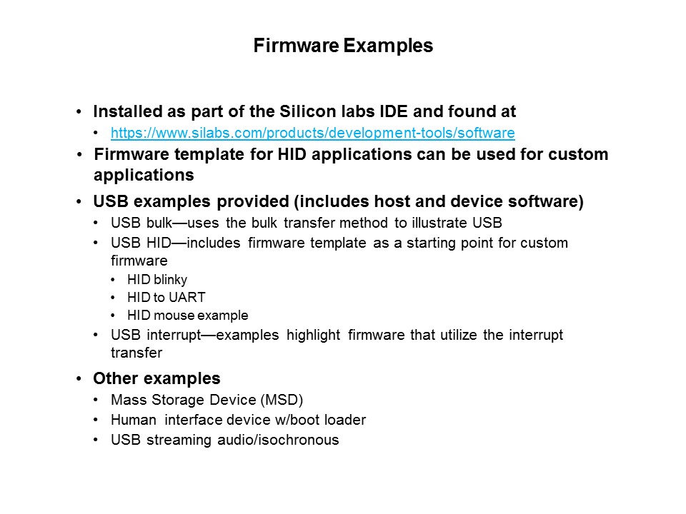 C8051F38x USB MCU Slide 34