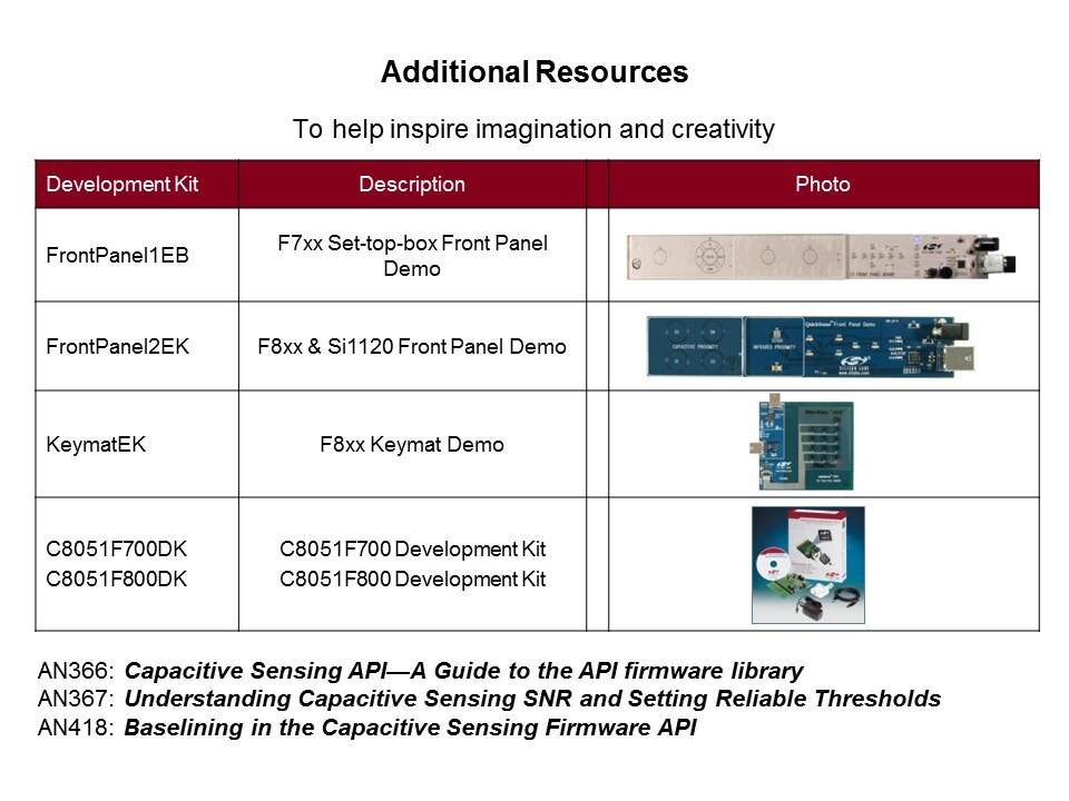 QuickSense C8051F990 Low Power MCU with Capacitive Sensing Slide 43