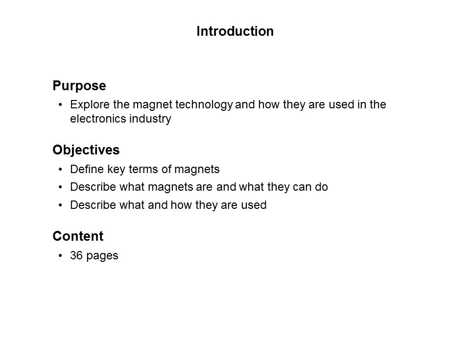 Magnet Technology and Their Uses Slide 1