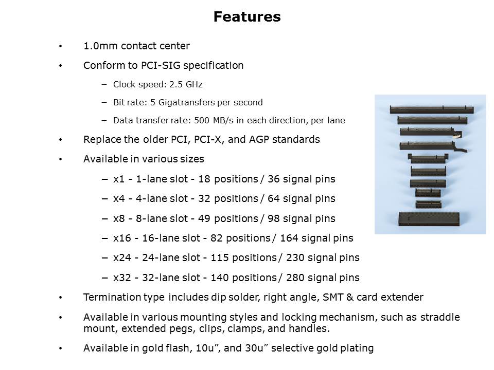 PCI Express Connectors Slide 2