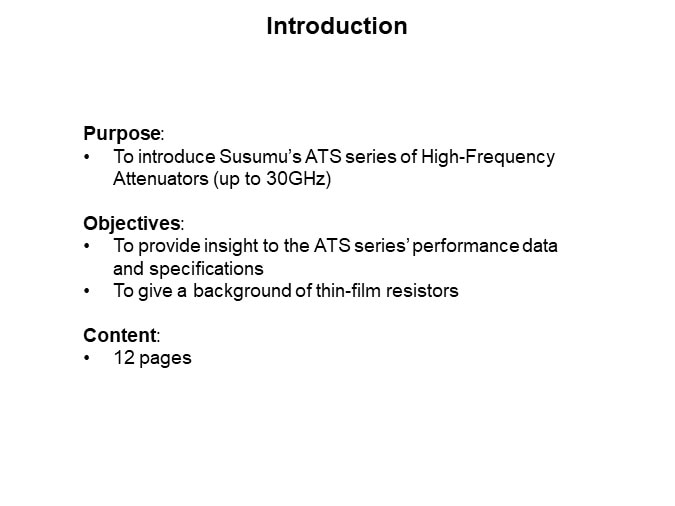 Image of Susumu ATS Series of High-Frequency Attenuators - Slide1