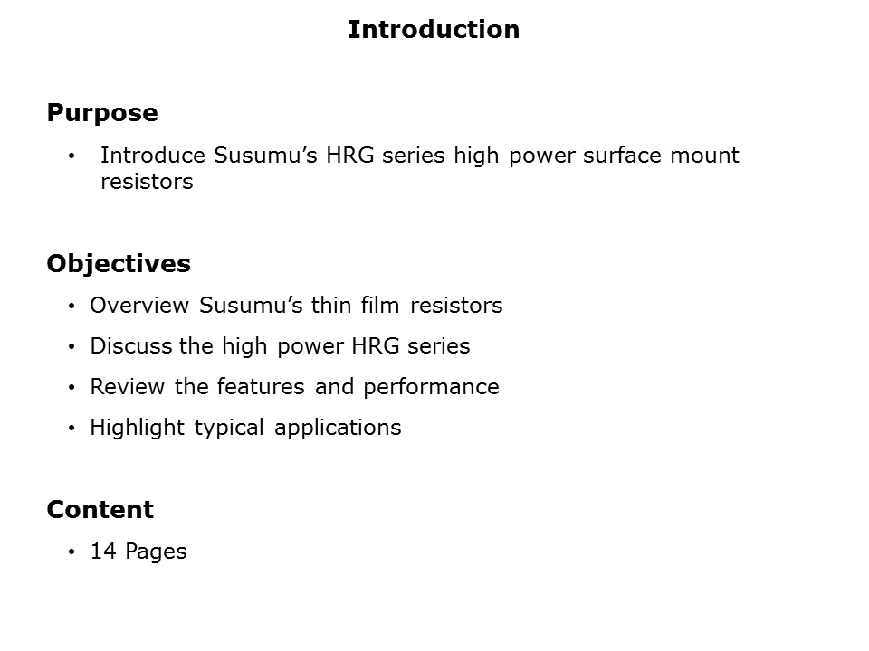 High Power Chip Resistor HRG Series Slide 1