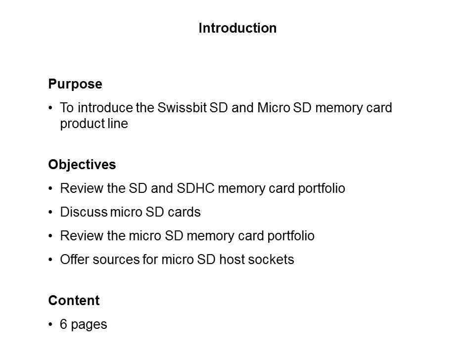 SD and Micro SD Memory Cards Slide 1