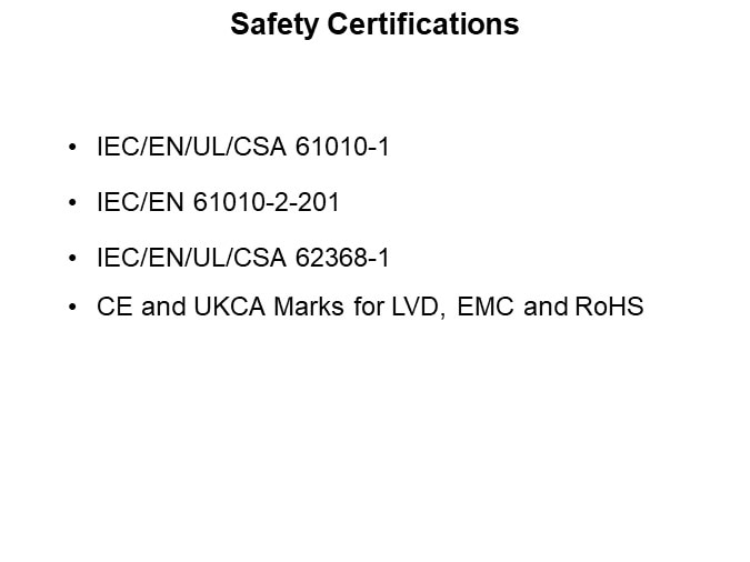 Safety Certifications