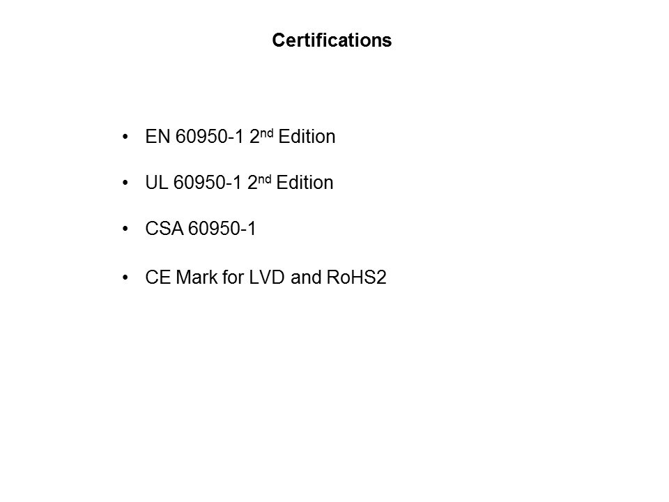certifications