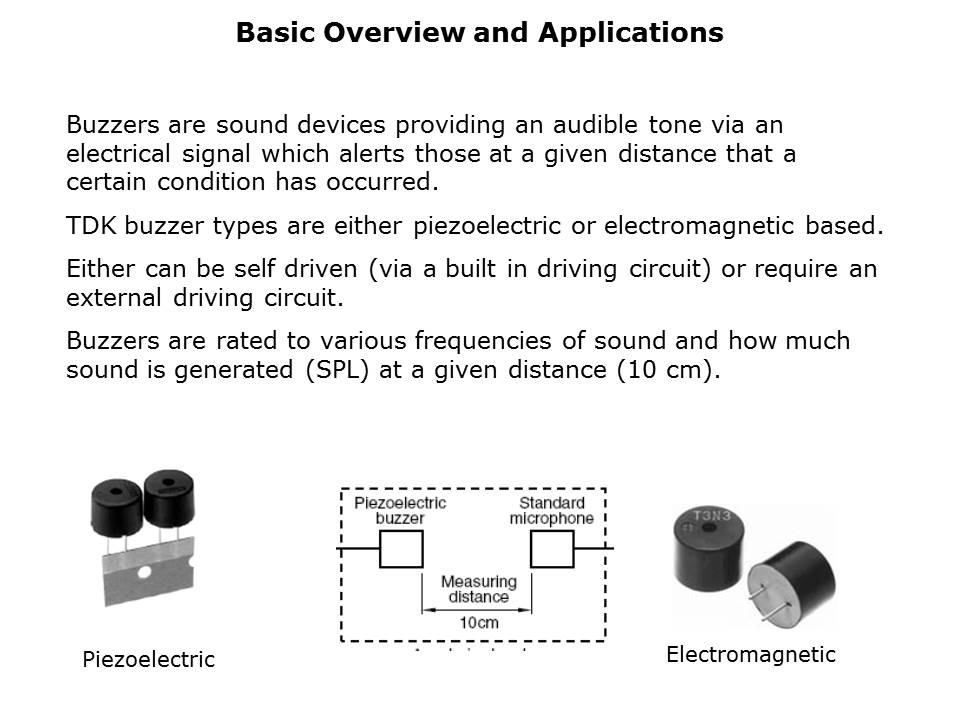 Piezoelectric and Electromagnetic Buzzers Slide 2