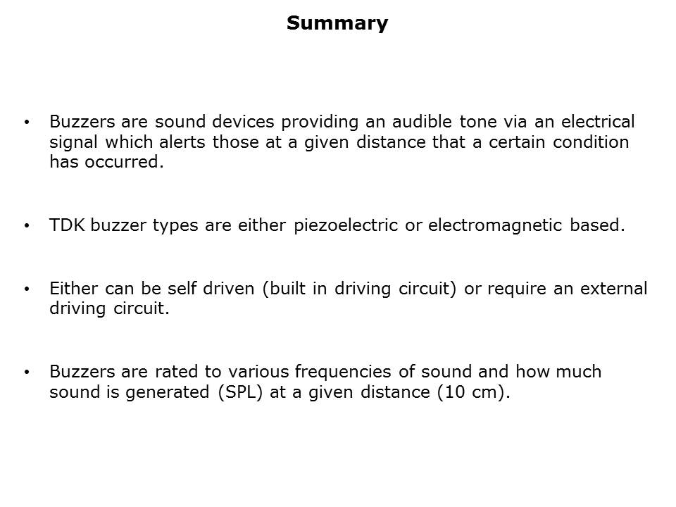 Piezoelectric and Electromagnetic Buzzers Slide 9