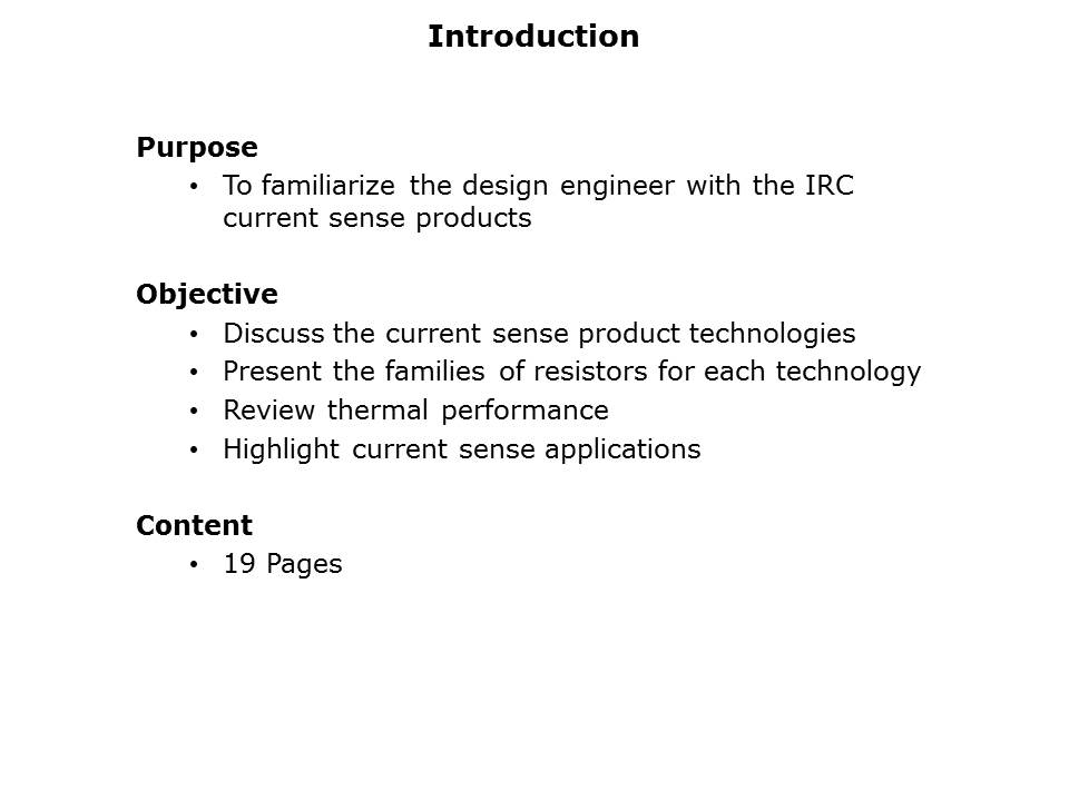 Current Sense Resistors Slide 1