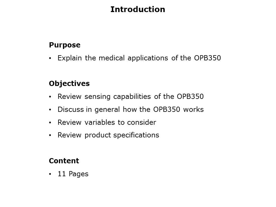 OPB350 Medical Applications Slide 1