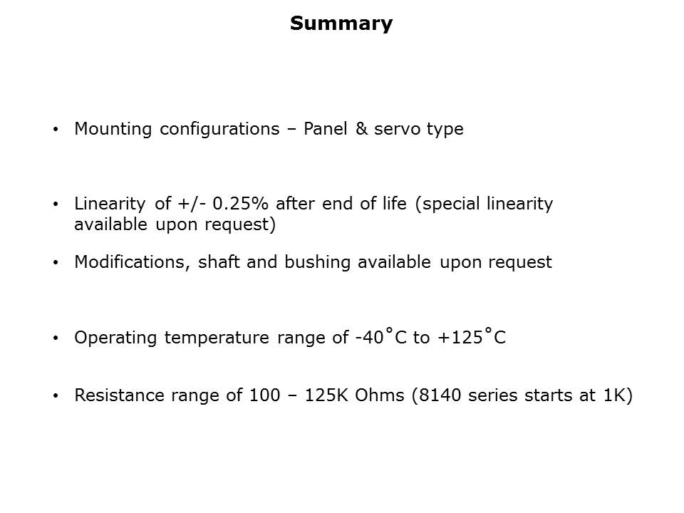 Multi-Turn Potentiometer Overview Slide 8