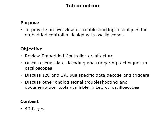 Embedded Systems Troubleshooting with Oscilloscopes Slide 1