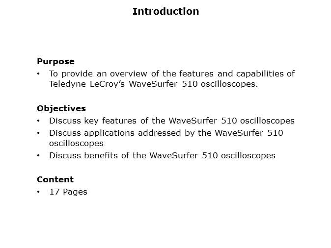 WaveSurfer 510 Oscilloscope PTM Slide 1