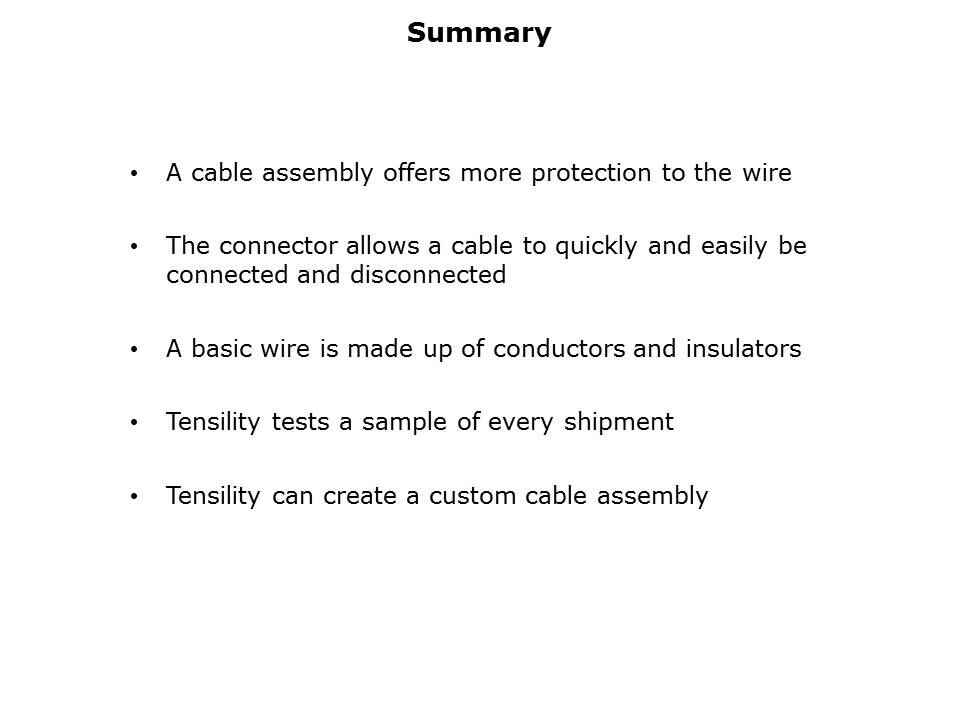 Cable Specification Overview Slide 21