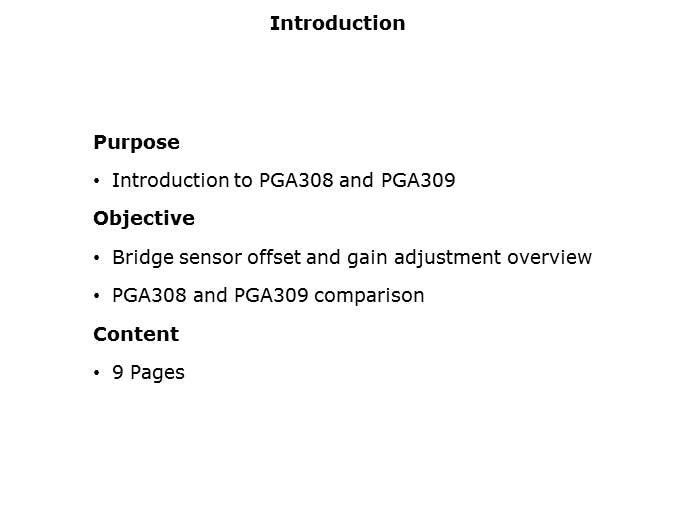 PGA308/309 Overview Slide 1