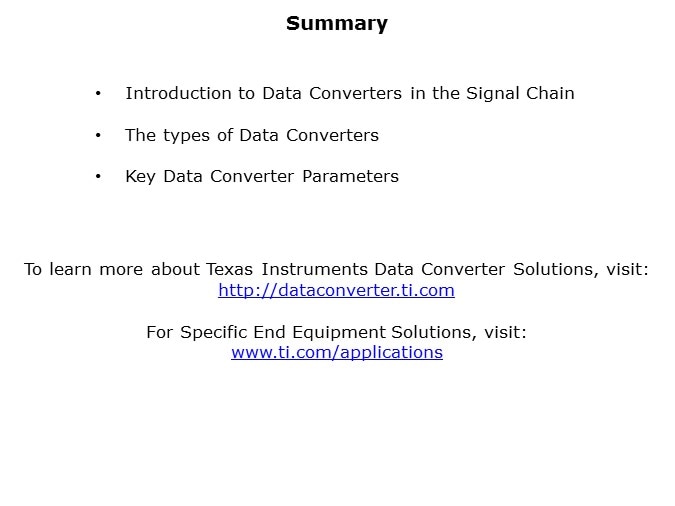 Image of Texas Instruments Data Converter Basics