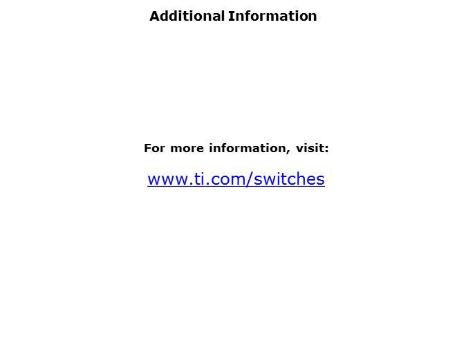 Analog Switch Solutions Slide 16