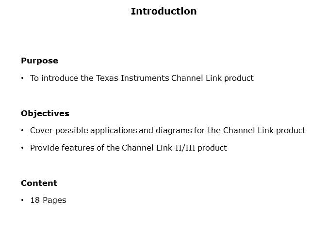 Channel Link Slide 1