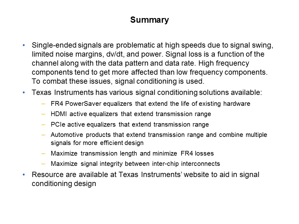 Signal Conditioning Applications Slide 29