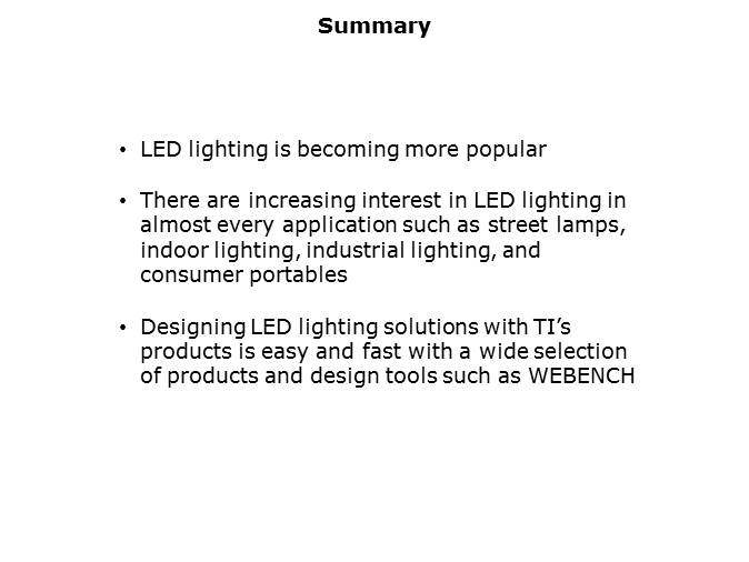 LED Lighting Driver Solutions Slide 32