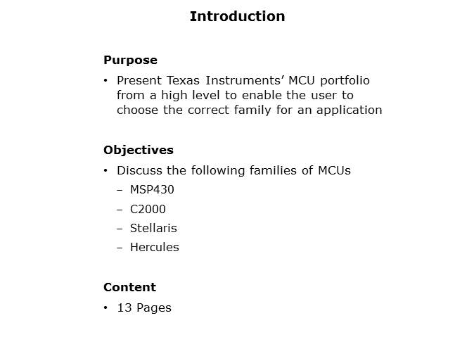 MCU Overview Slide 1