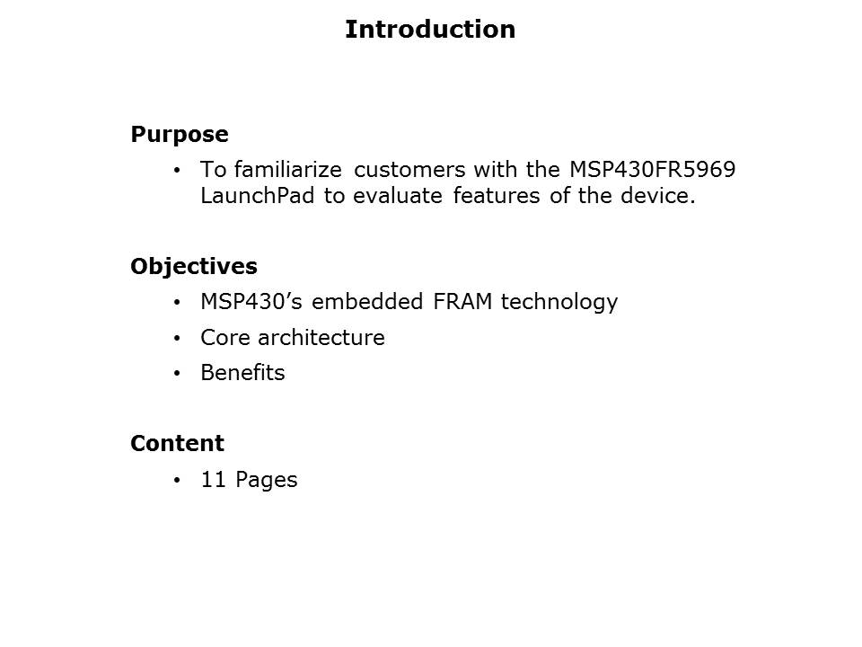 MSP430FR5969 Launchpad Slide 1