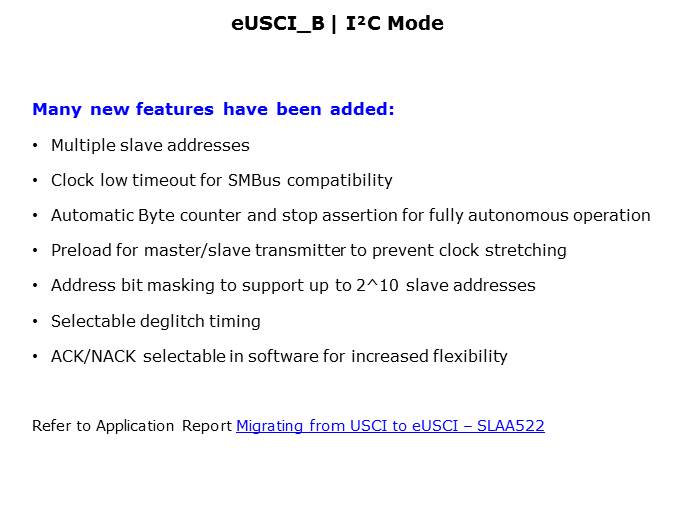 MSP460FR5969 Low Power FRAM MCU Slide 20